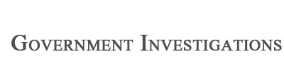 Federal Government Investigation Lawyer